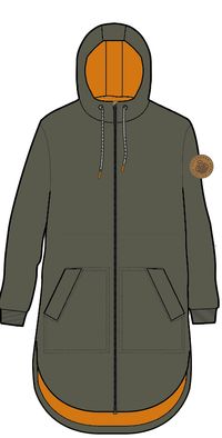 Flora Long Recycled Insulated Jacket - Dusty Olive