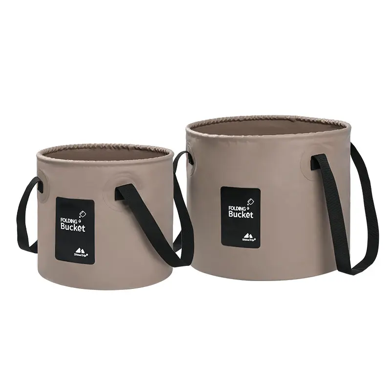 PVC mesh clip fabric 10L/20L multifunctional food storage water outdoor picnic camping hiking portable folding camping bucket