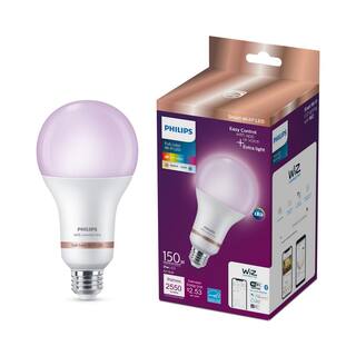 Philips 150-Watt Equivalent A23 LED Dimmable Smart WiFi Connected LED Light Bulb Color and Tunable White 2200K 6500K (4-Pack) 578716