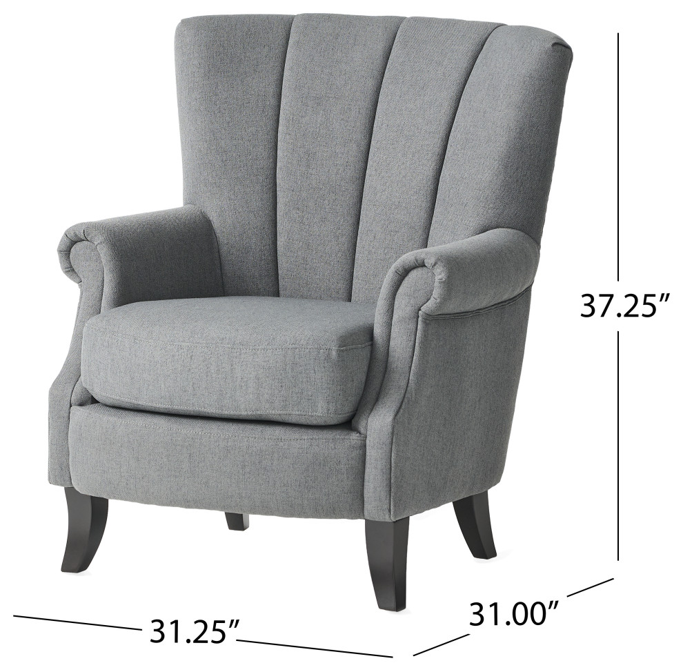 GDF Studio Ezra Classic Fabric Club Chair   Transitional   Armchairs And Accent Chairs   by GDFStudio  Houzz