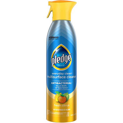 SC Johnson Pledge Antibacterial Multisurface Cleaner - Spray - Fresh Citrus Scent - 6