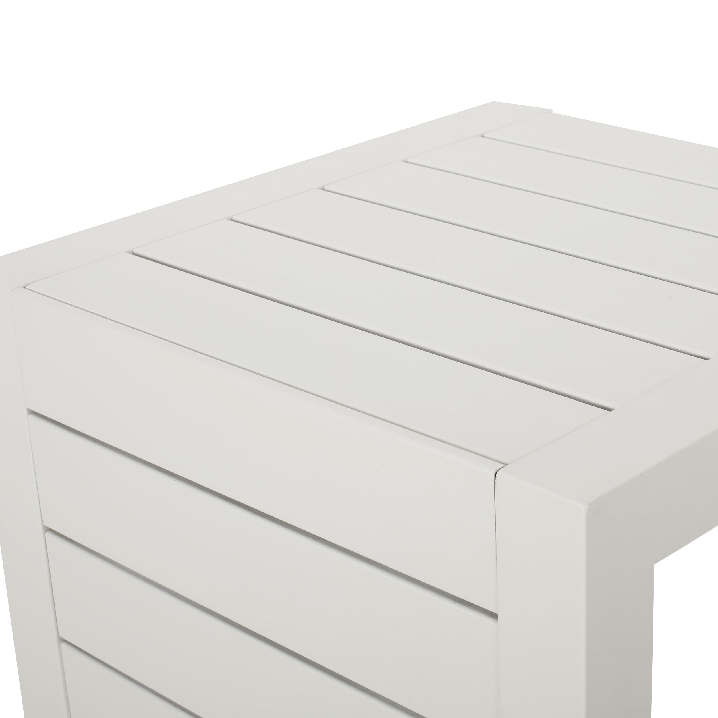 Cherie Outdoor Modern Aluminum C-Shaped End Table