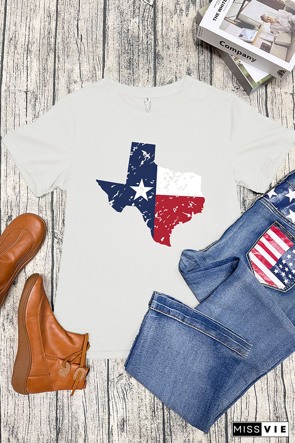 Texas Flag Short Sleeve Graphic Tee Wholesale