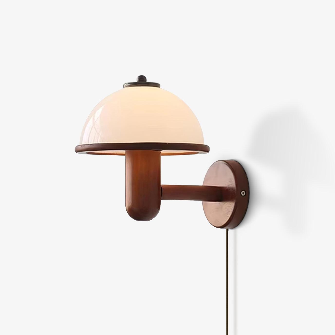 Mushroom Wood Wall Lamp