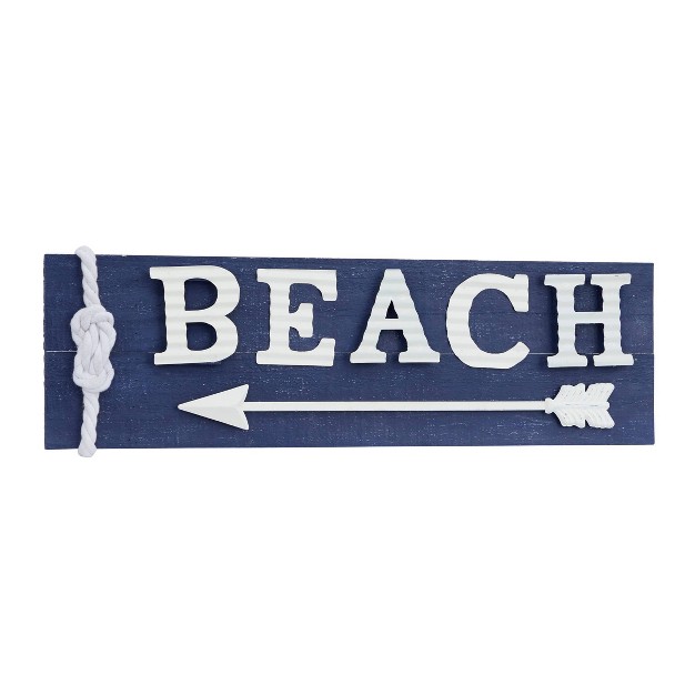 Wood Sign Coastal Beach Wall Decor Blue Olivia amp May