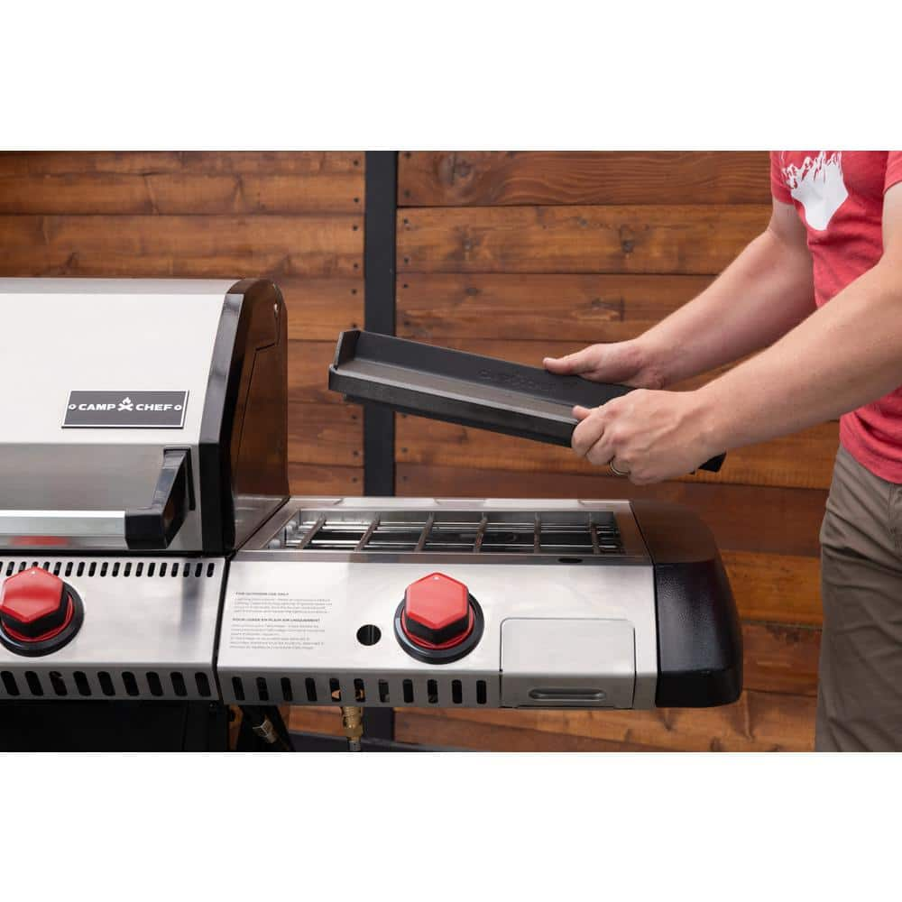 Camp Chef Apex 24 WI-FI Pellet Grill in Stainless Steel with Gas Kit and Sidekick Griddle PG24HGSK