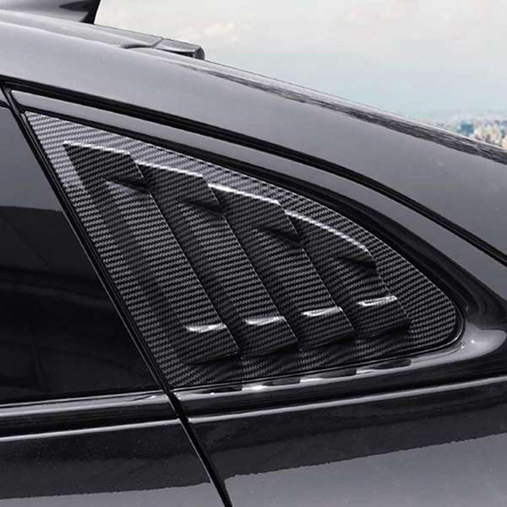 Car Carbon Fiber Rear Louver Shutter Cover For 2016-2019 Side Vent