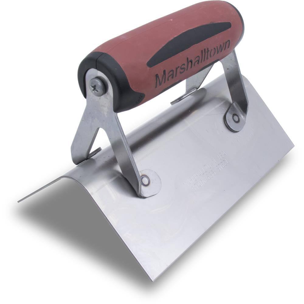 MARSHALLTOWN 6 in. x 2-12 in. Outside Corner Finishing Trowel with 12 in. Radius Durasoft Handle 68SSD