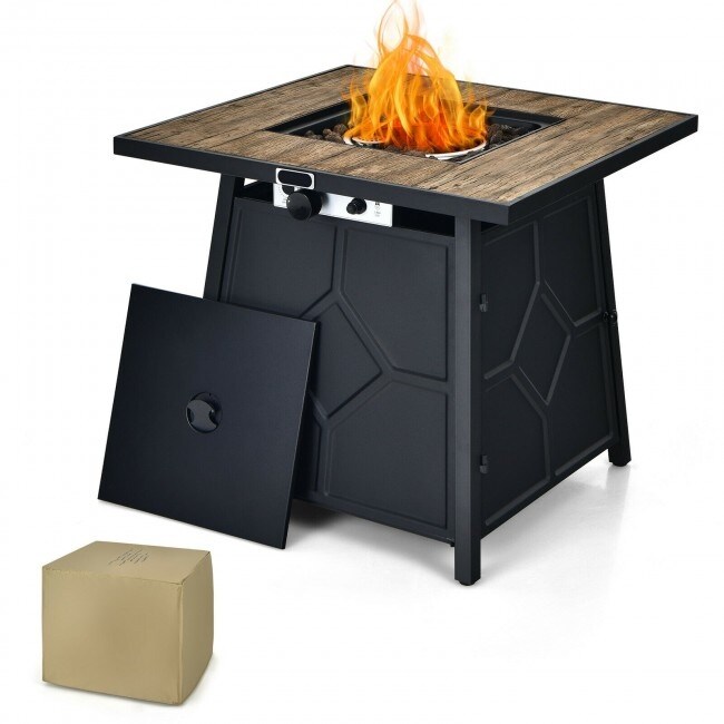 High Performance 40 000 BTU Propane Gas Fire Pit Table   28 Inches with Cover   28\