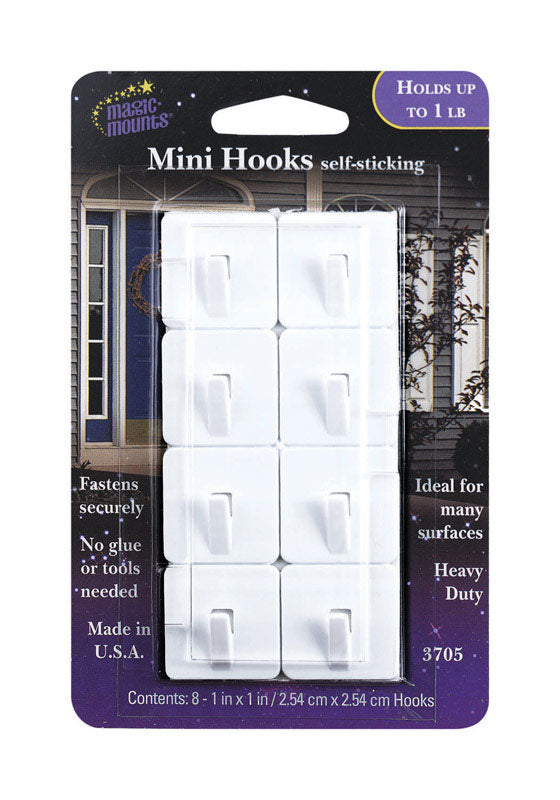 HOOK MINI-MNT 1X1 CD8WHT