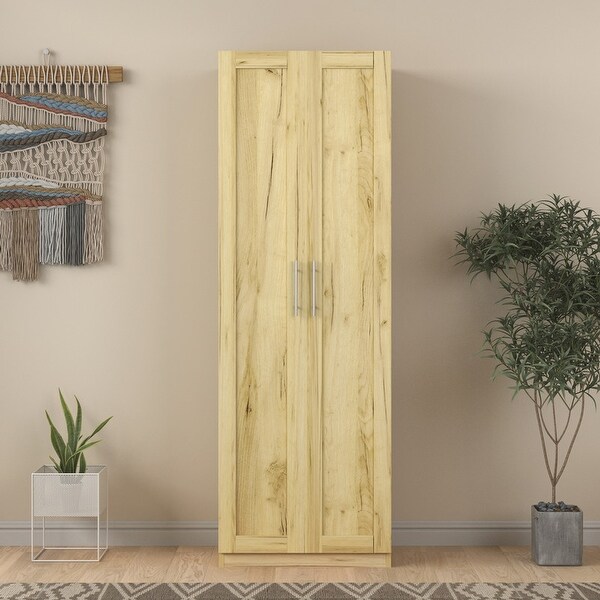 Wooden locker， 2 doors， 3 shelves， wardrobe closet， separate kitchen storage locker - - 38105666