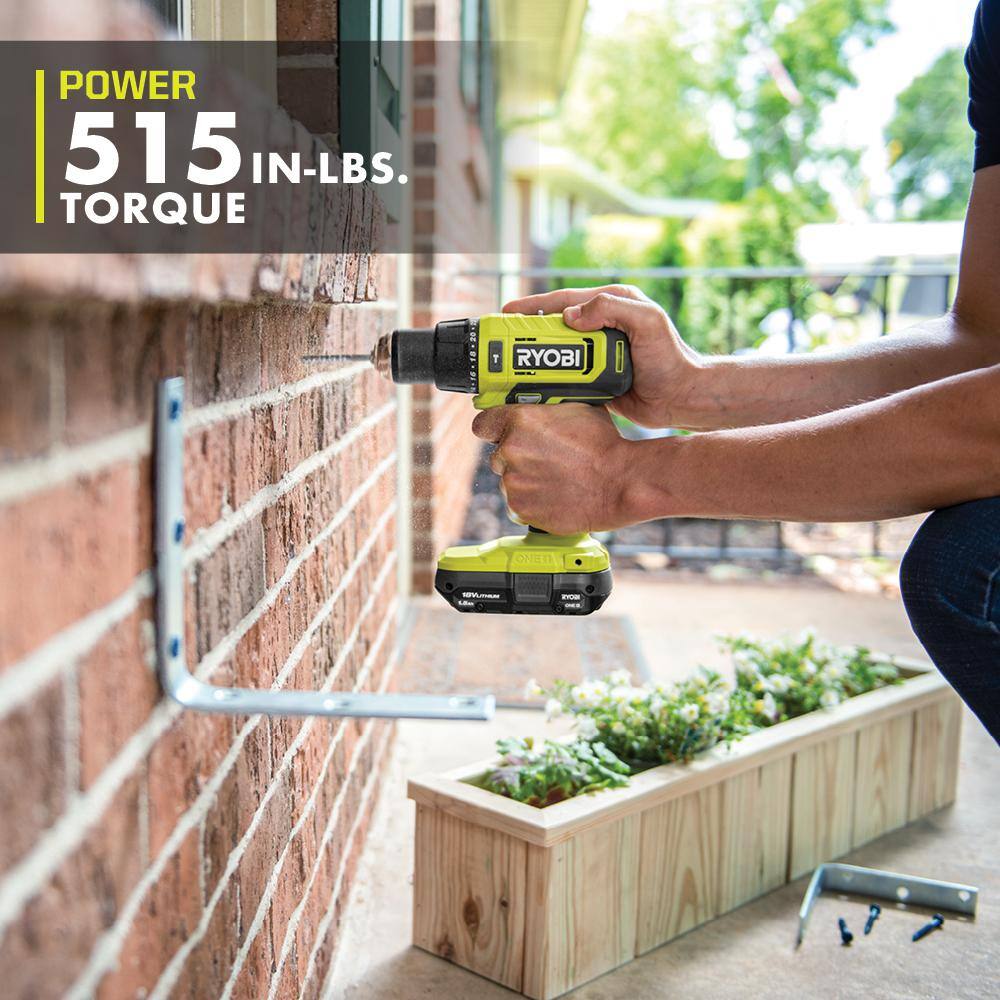 RYOBI ONE+ 18V Cordless 12 in. Hammer Drill (Tool Only) PCL220B