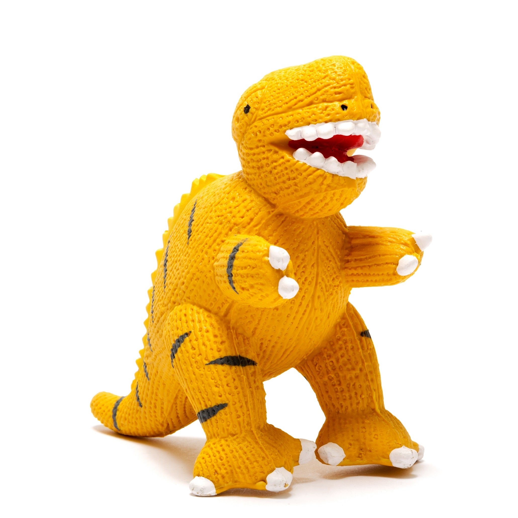 Yellow T-Rex Natural Rubber Dinosaur Bath Toy and Teether by Best Years