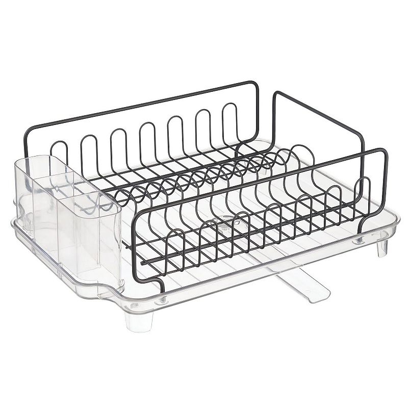 mDesign Large Kitchen Dish Drying Rack / Drainboard， Swivel Spout