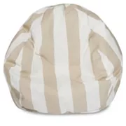 Majestic Home Goods Vertical Stripe Indoor / Outdoor Small Beanbag Chair