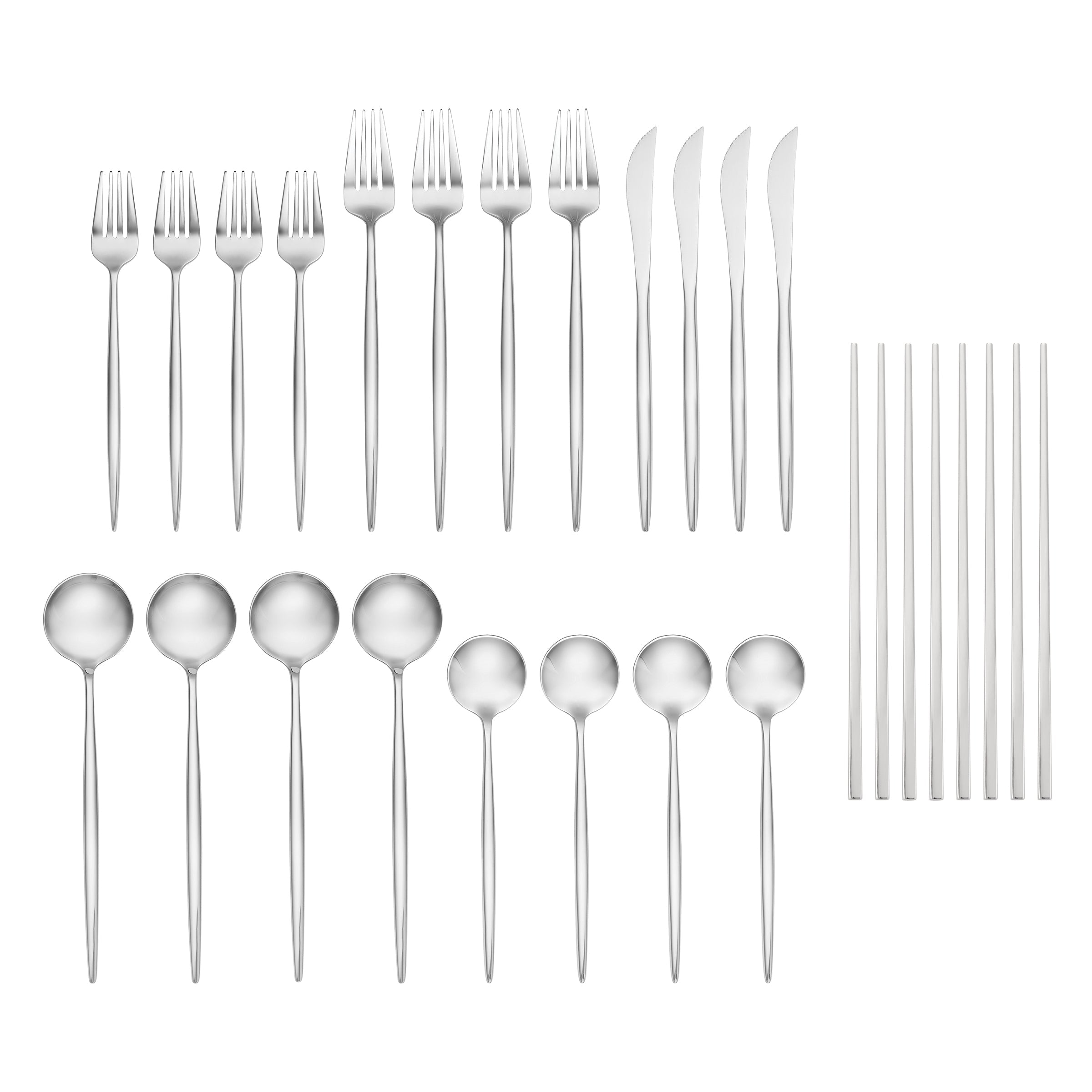 Zephyr Mirror 28 Piece Chopsticks Set