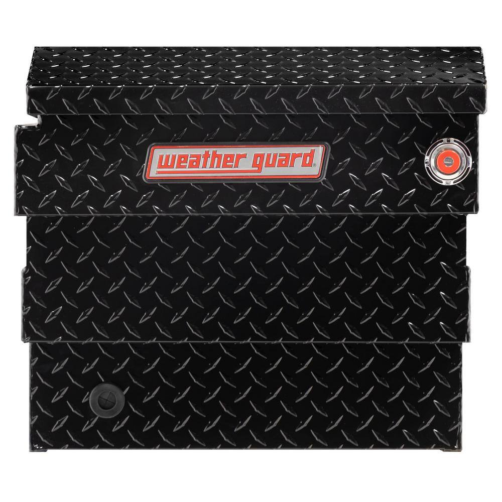 Weather Guard 62.5 in. Gloss Black Aluminum Compact Deep Truck Tool Box 137-5-03