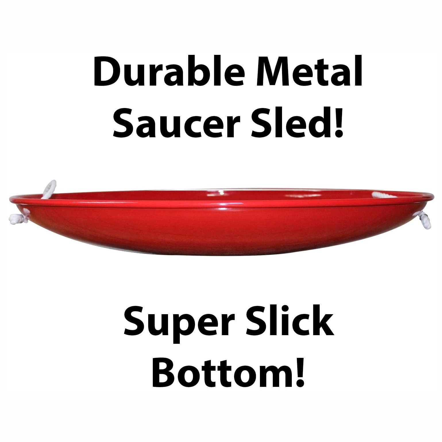 Flexible Flyer Paricon-3 Heavy Gauge Steel Metal Snow Disc Saucer Sled, Red