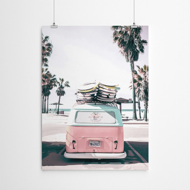 Americanflat Coastal Vintage Retro Bus By Tanya Shumkina Poster