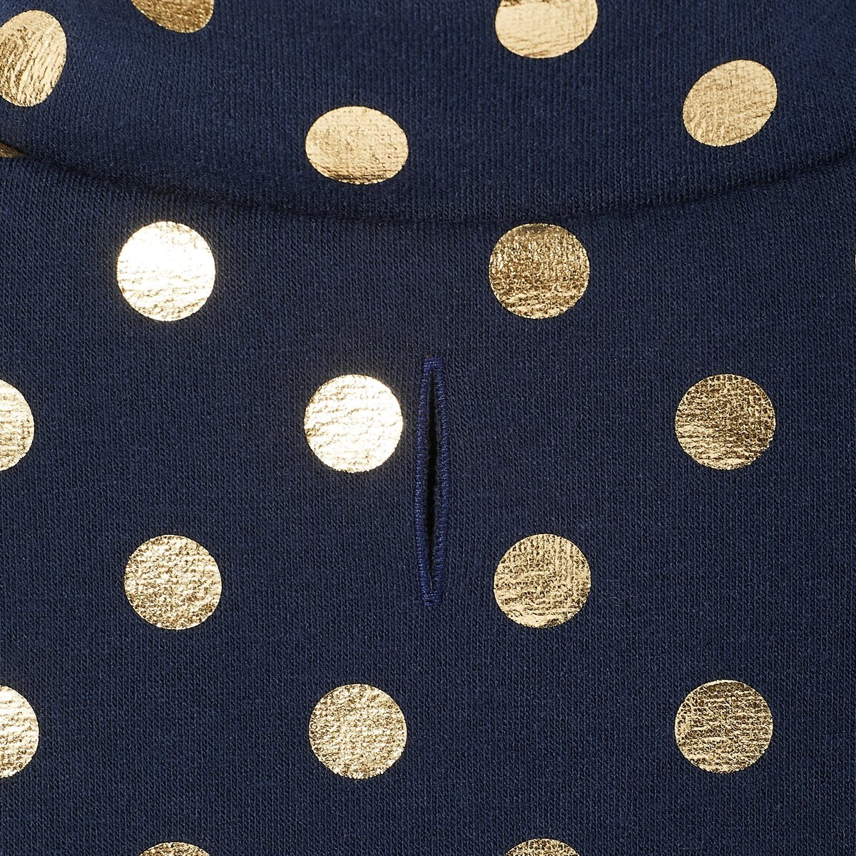 Frisco Gold Dotted Dog and Cat Jacket， Navy