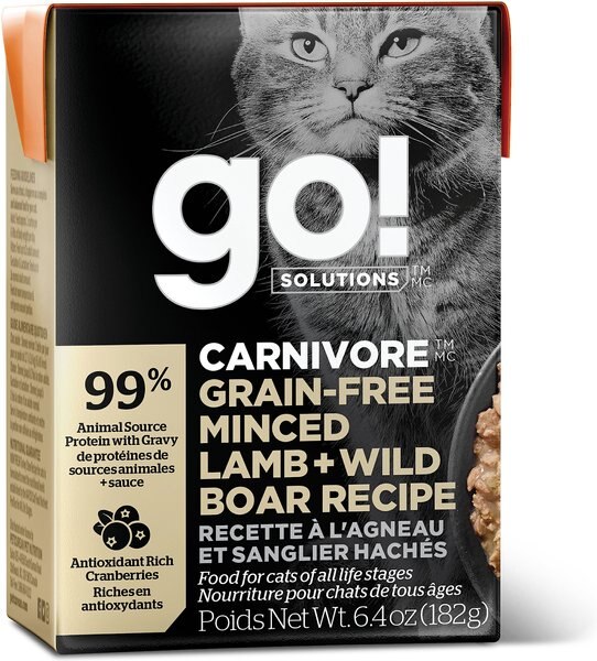 Go! CARNIVORE Grain-Free Minced Lamb + Wild Boar Cat Food