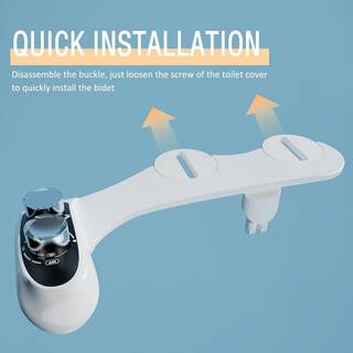 INSTER Non- Electric Bidet Attachment with Self-Cleaning Dual Nozzles in. White HDXBNYNBI001