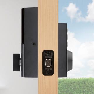 Kwikset SmartCode 914 Zigbee 3.0 Contemporary Matte Black Single Cylinder Electronic Deadbolt Featuring SmartKey Security 914CNTZB3514CP