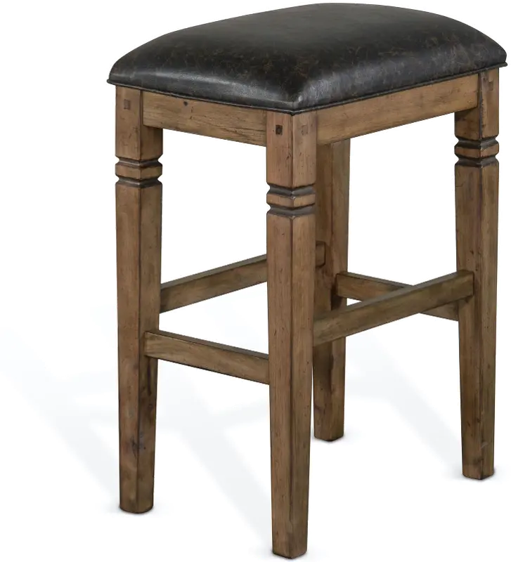 Doe Valley Rustic Brown Upholstered Bar Stool