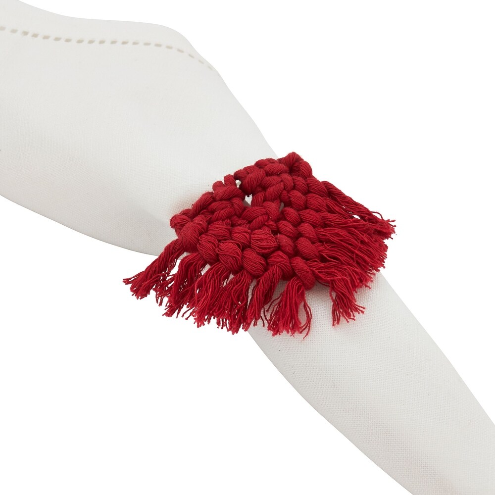 Napkin Rings With Braided Design (Set of 4)