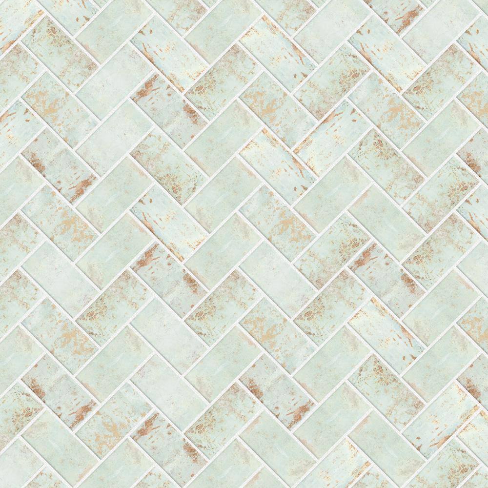 Merola Tile Biarritz Green 3 in. x 6 in. Ceramic Wall Tile (5.72 sq. ft.  Case) WMZ36BZGR