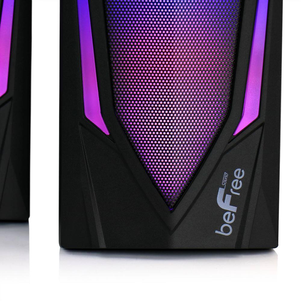 BEFREE SOUND 2.0 Computer Gaming Speakers with LED RGB Lights 985117828M