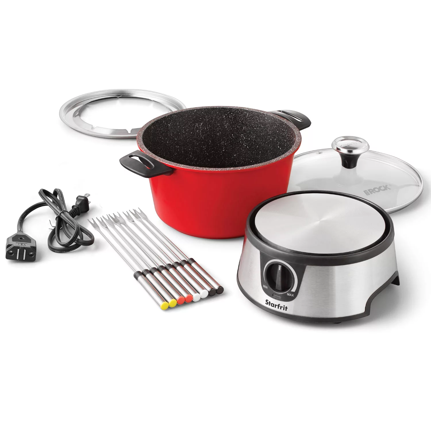 The Rock by Starfrit 3.2-Quart Electric Fondue Set， One Size