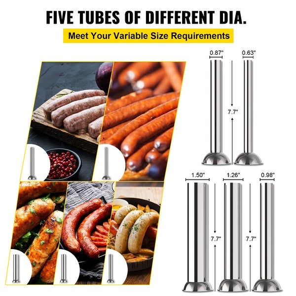 15L/45.2lbs Sausage Stuffer 2 Speed CEandSGS Standards Stainless Steel Vertical Sausage Maker