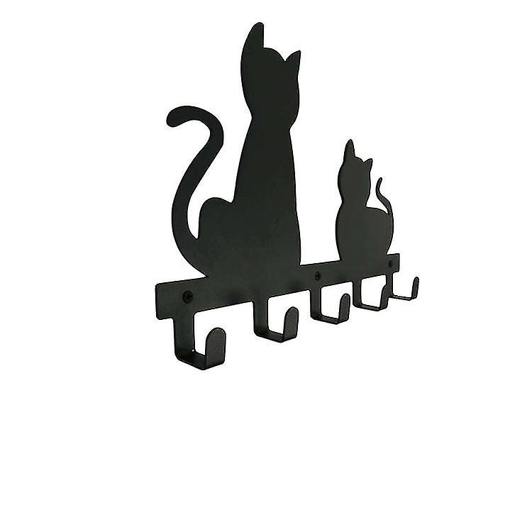 Home Decor Cartoon Design Black Cat Wall Hook Hanger