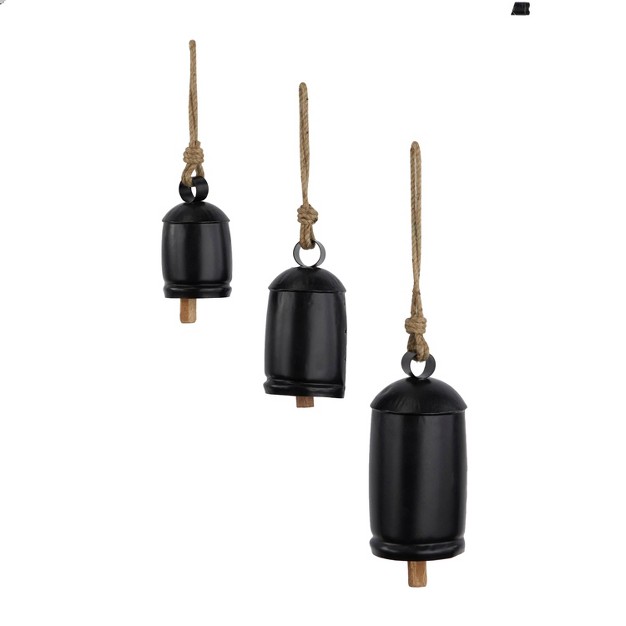 Set Of 3 Metal Bohemian Bell Olivia amp May