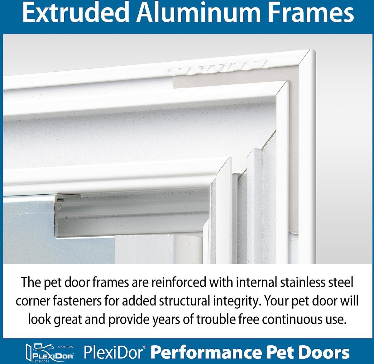 PlexiDor Performance Pet Doors Electronic Door Mounted Dog and Cat Door， Large