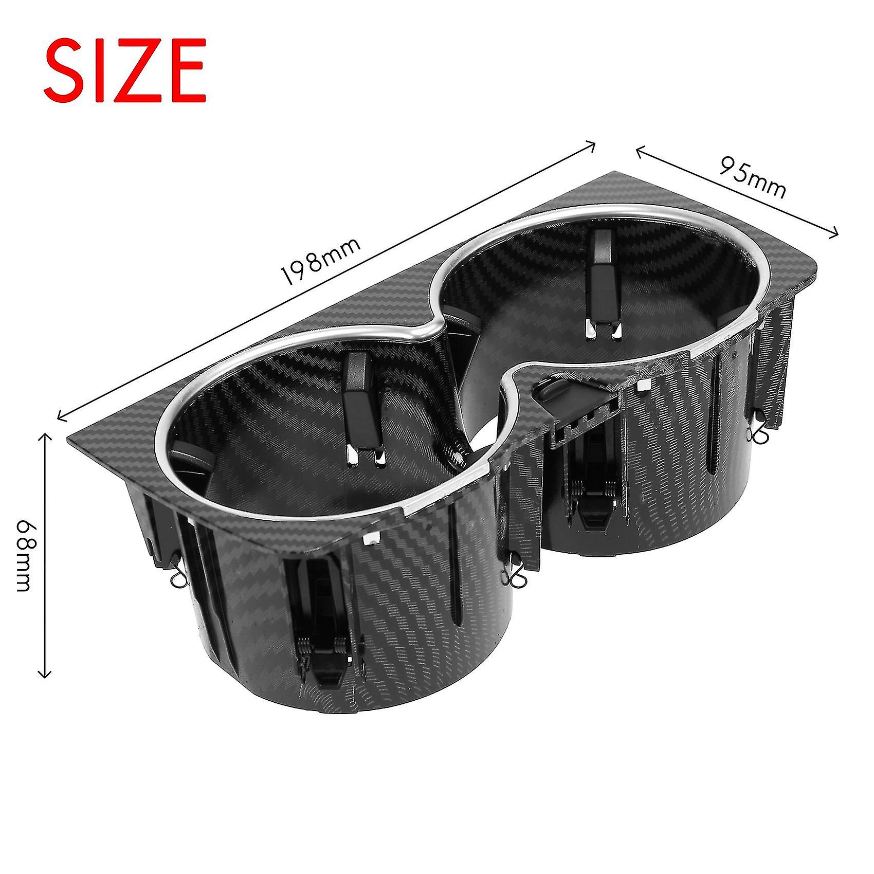 Car Console Insert Drinks Cup Holder For S W222 2018-2020 A2226830075 Black Carbon Fiber