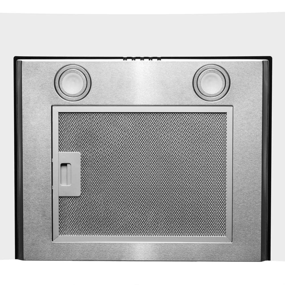 Golden Vantage 30 in Convertible Wall Mount Range Hood with LEDs Push Control and Carbon Filters in Stainless Steel