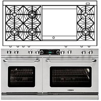 Capital 60-inch Freestanding Dual-Fuel Range COB604GG2-N