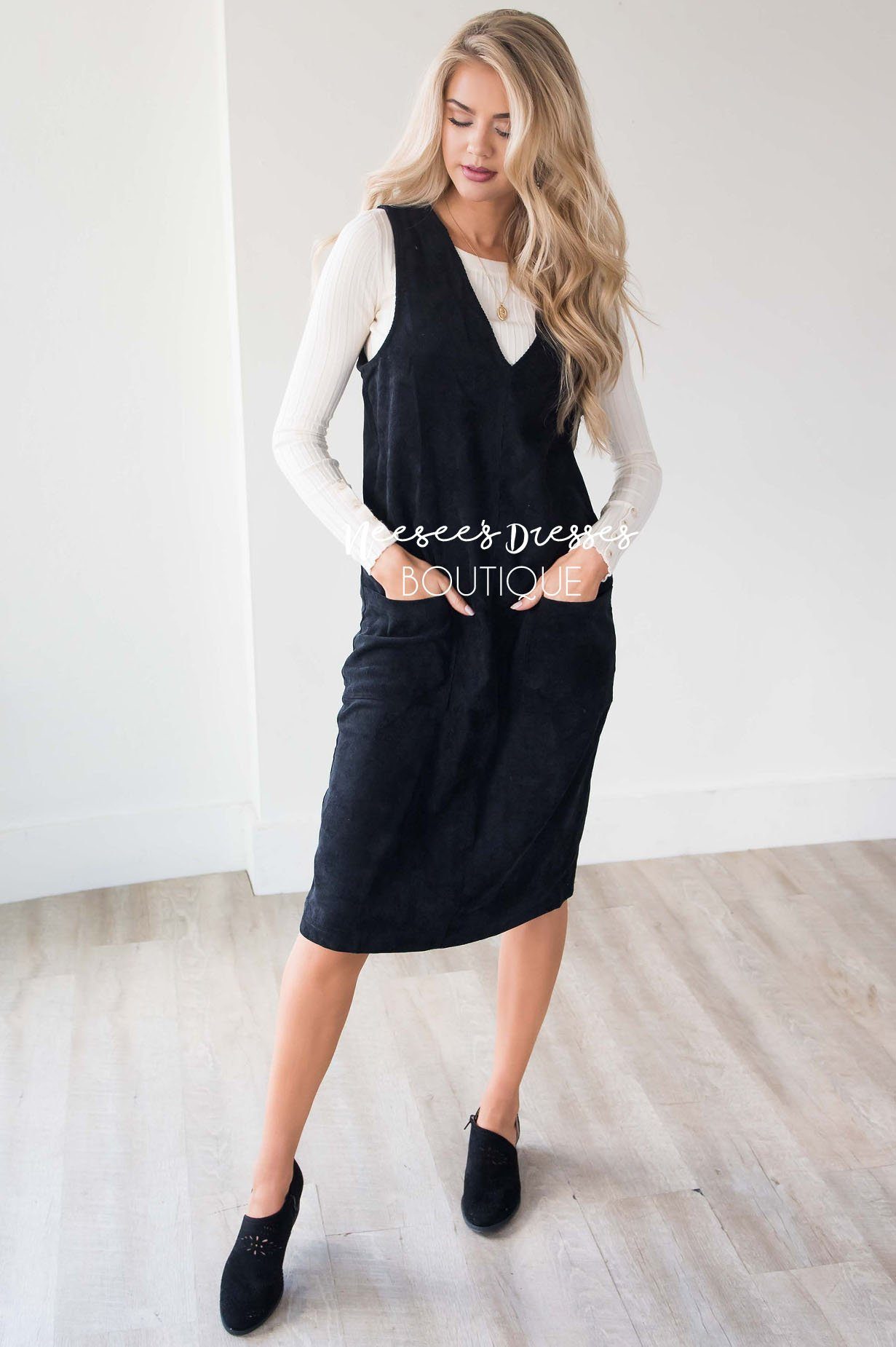 The Korina Patch Pocket Overall Dress