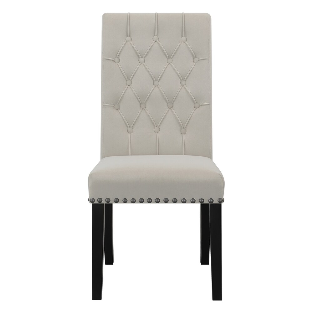 Nantucket Upholstered Tufted Back Dining Chairs (Set of 6)