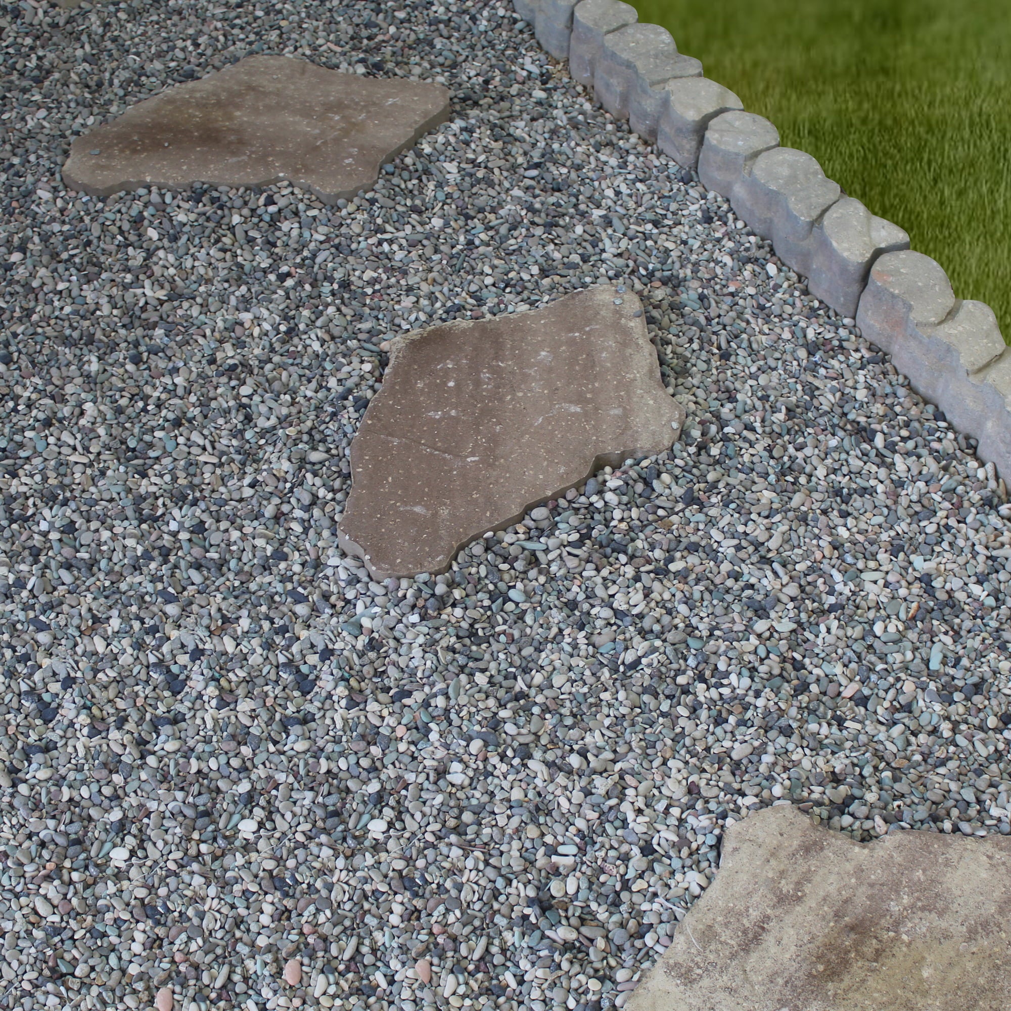 Rainforest Outdoor Decorative Stone, Earthy Mixed Natural Stone Gravel, 900 lbs.