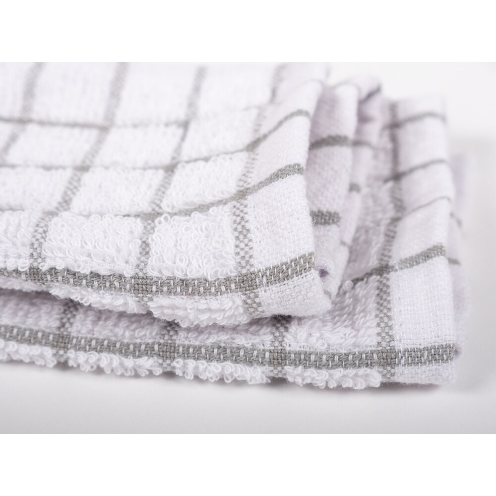 Checkered Terry Dish Cloths  Set of 6