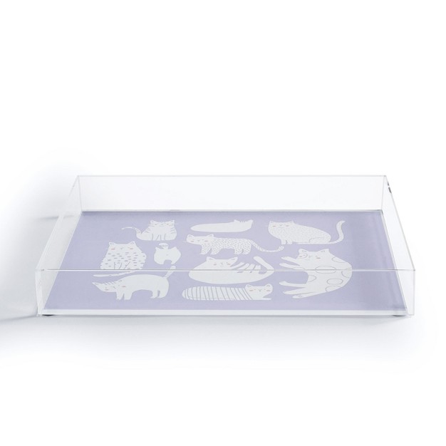 Alice Rebecca Potter Purrfect Day Small Acrylic Tray Deny Designs