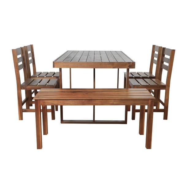 6piece Outdoor Garden Dining Table Set，Suitable For Terraces and Courtyards