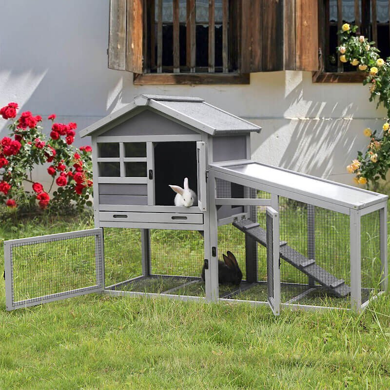 Aivituvin 38.1-in Indoor and Outdoor Rabbit Hutch