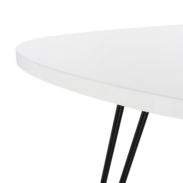 Wynton End Table White black Safavieh