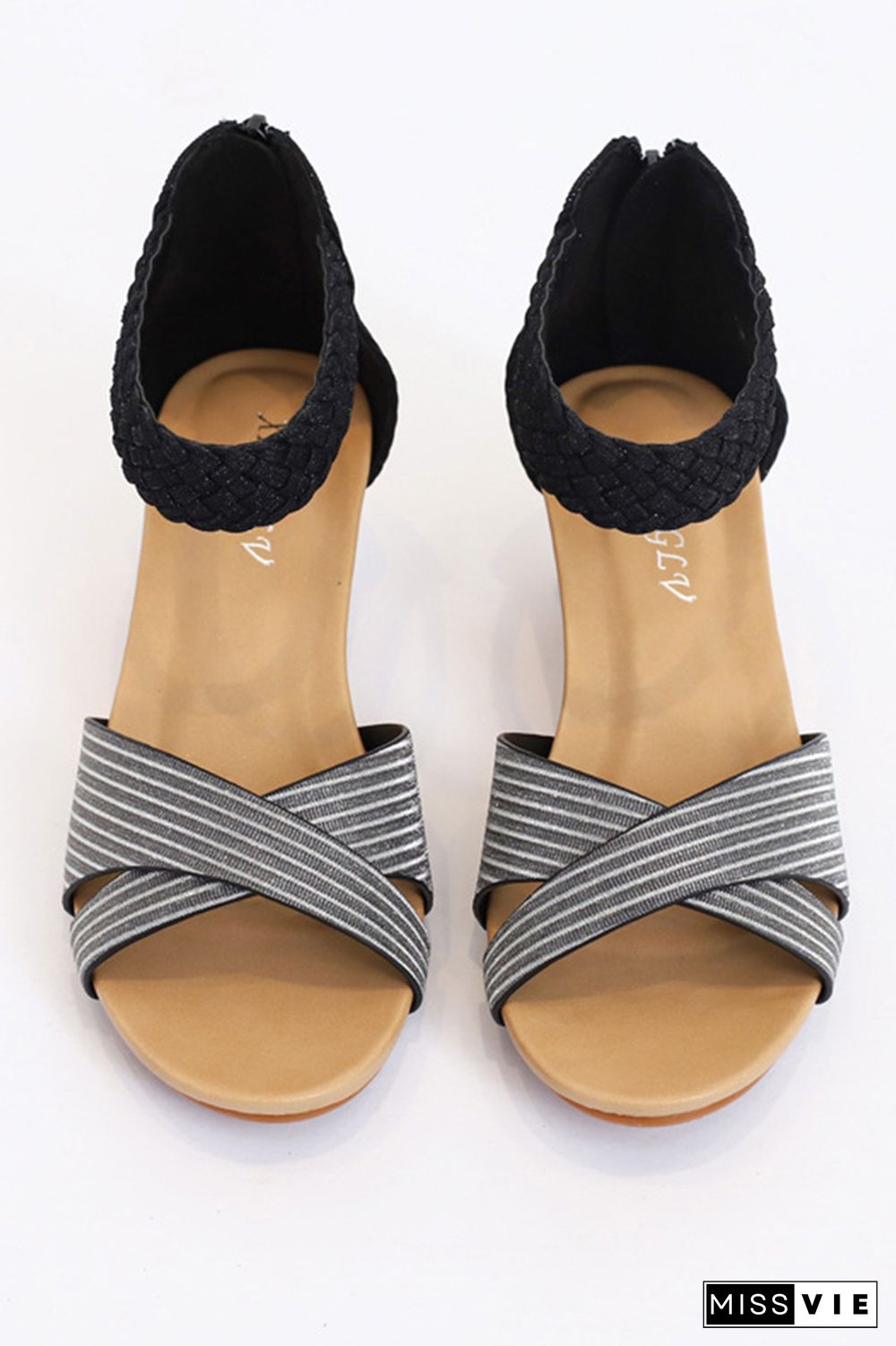 Peep-Toe Wedged-Heel Sandals Wholesale