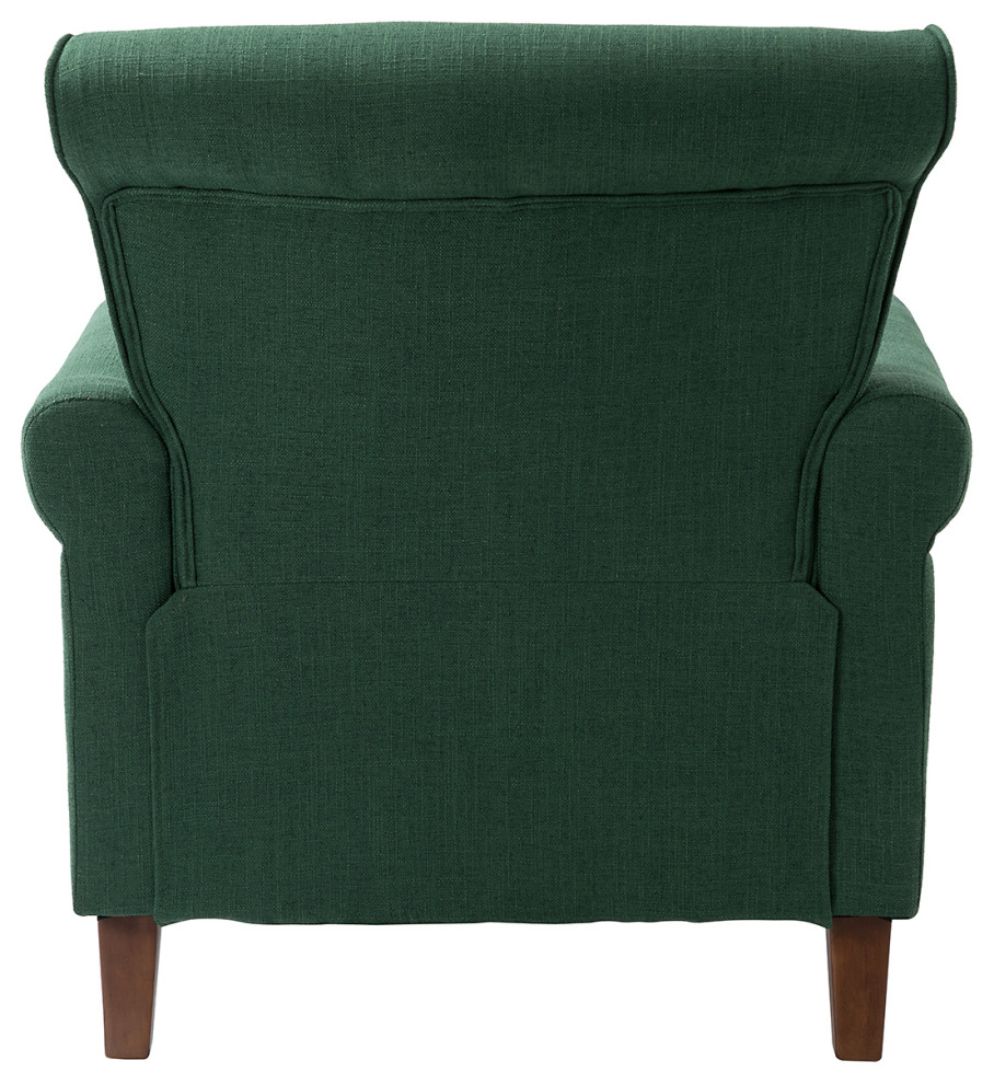 32.5 quotWooden Upholstered Accent Chair With Arms Set of 2   Traditional   Armchairs And Accent Chairs   by Karat Home  Houzz