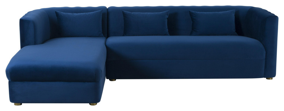 Callie Velvet Sectional   Contemporary   Sectional Sofas   by TOV Furniture  Houzz